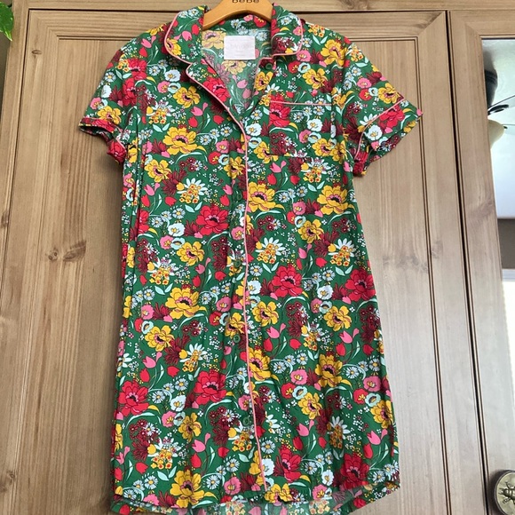 Bando Green Floral Dress GUC M - Picture 1 of 6